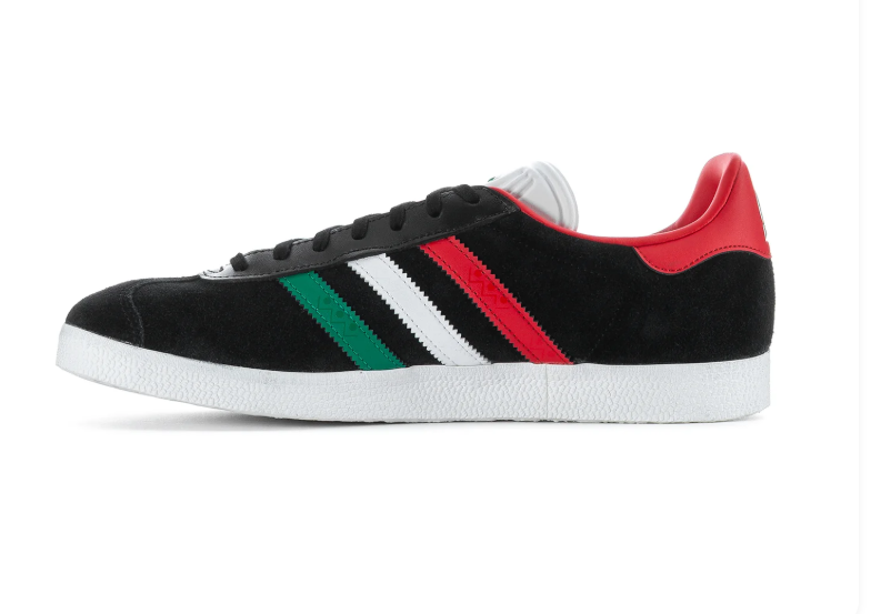 Adidas Gazelle Black Italy Tricolor Red White Green Sneakers