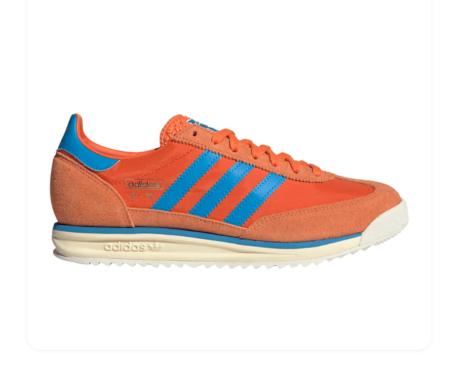 Adidas SL 72 Semi Impact Orange Bright Blue Cream Gum Vintage Sneakers
