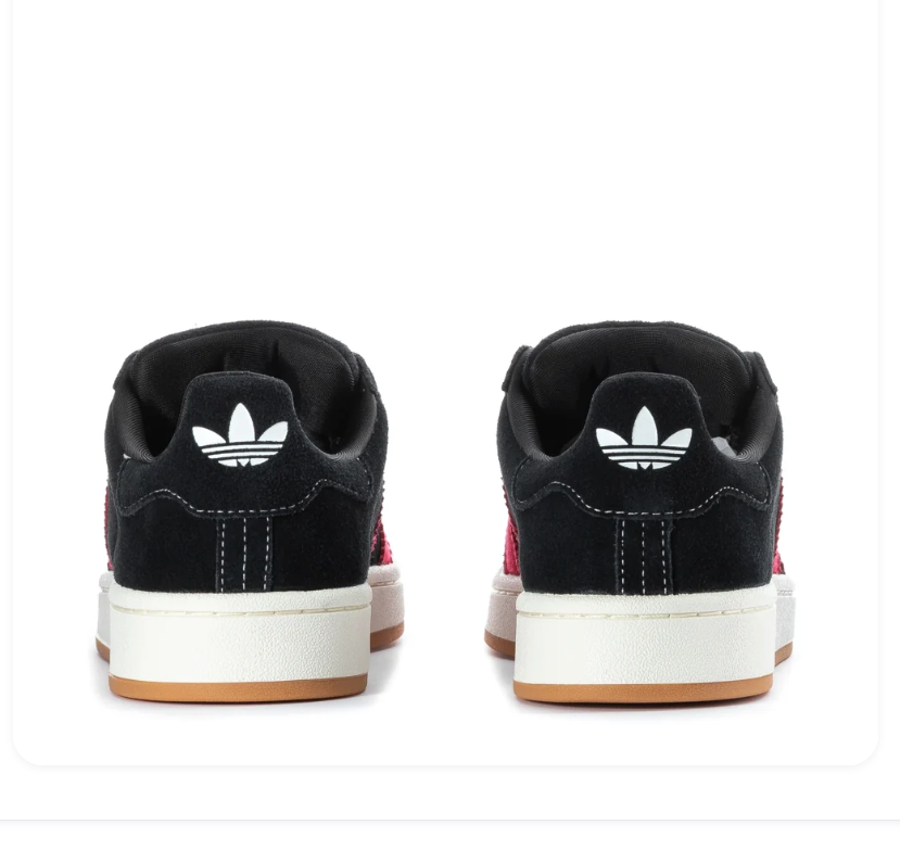 Adidas Campus 00s Black Scarlet Red Gum Sneakers
