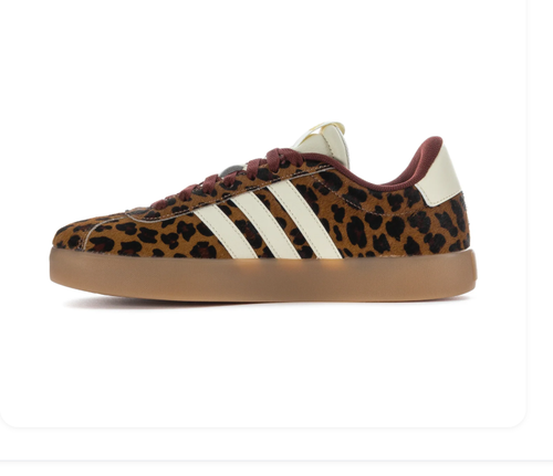 Adidas Gazelle Leopard Print Brown Cream Burgundy Gum Sneakers