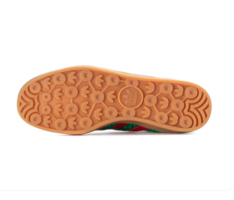 Adidas Gazelle Indoor Green Red Gum Embossed Sneakers