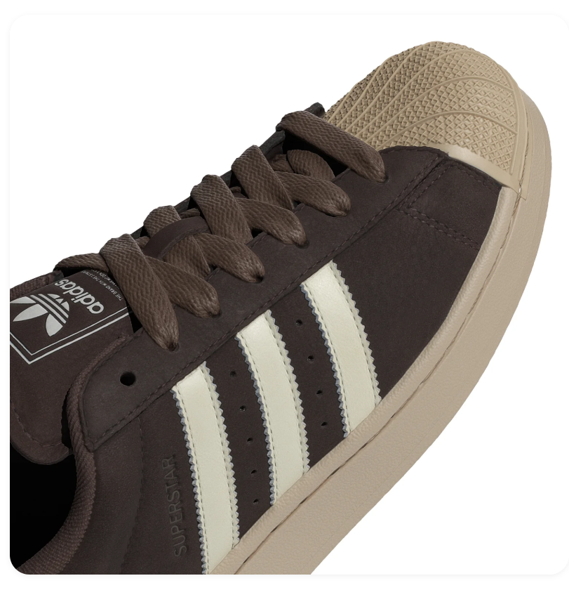 Adidas Superstar Dark Brown Cream White Shell Toe Sneakers