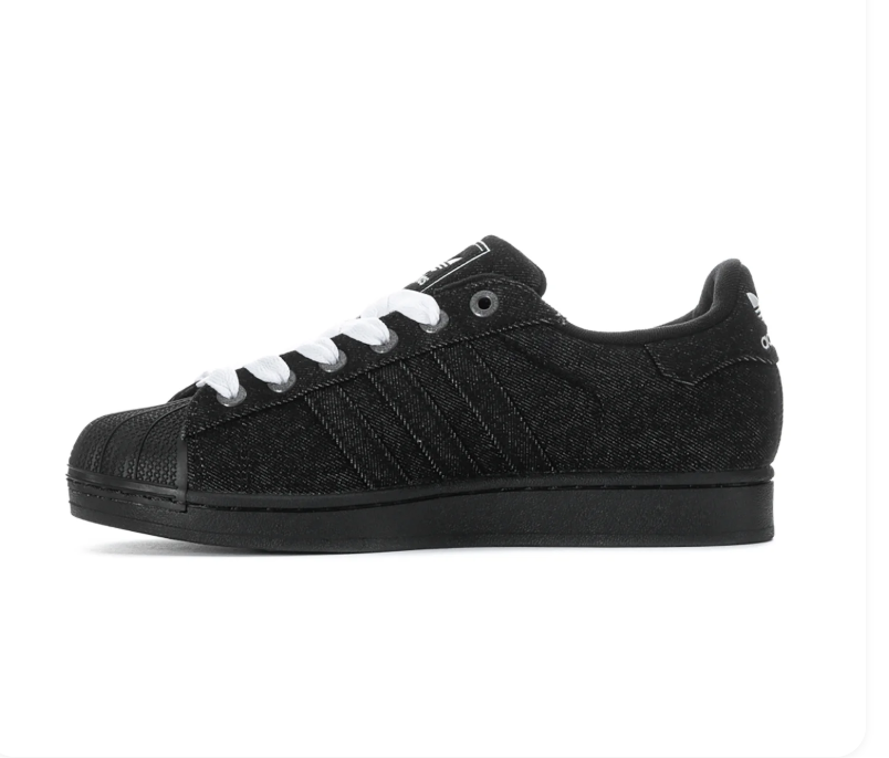 Adidas Superstar Triple Black Suede Shell Toe Sneakers