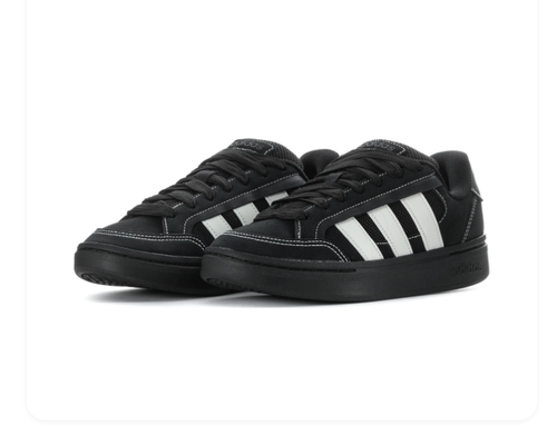Adidas CourtBlock Black White Contrast Stitch Sneakers