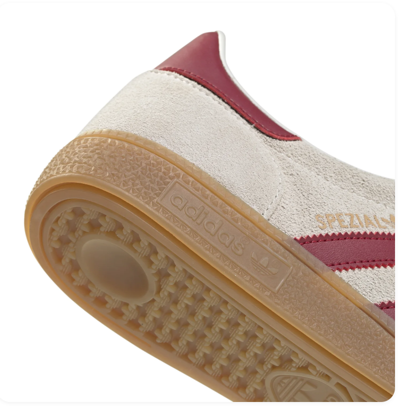 Adidas Handball Spezial Off White Burgundy Gum Sneakers