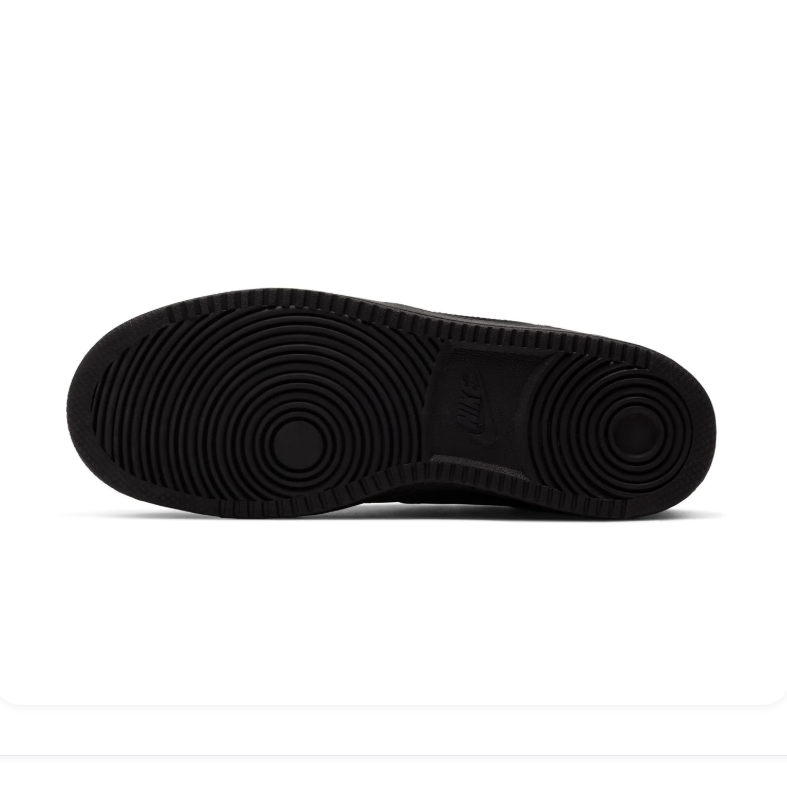 Nike Court Vision Mid Triple Black Tonal Suede Mid-Top Basketball Sneakers