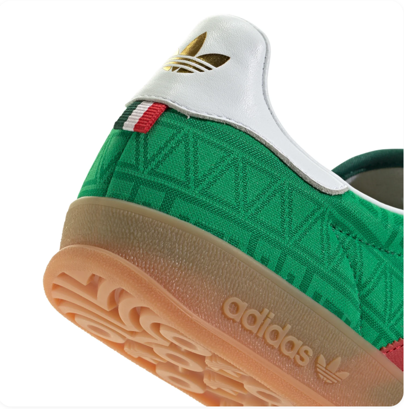 Adidas Gazelle Indoor Green Red Gum Embossed Sneakers