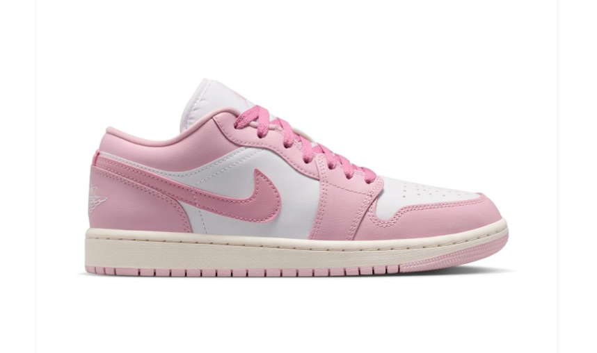 Air Jordan 1 Low Pink White Sneakers