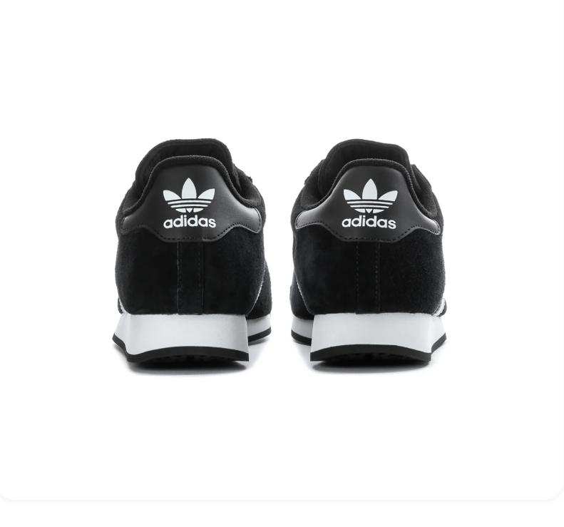 Adidas Samoa Black White Suede Sneakers