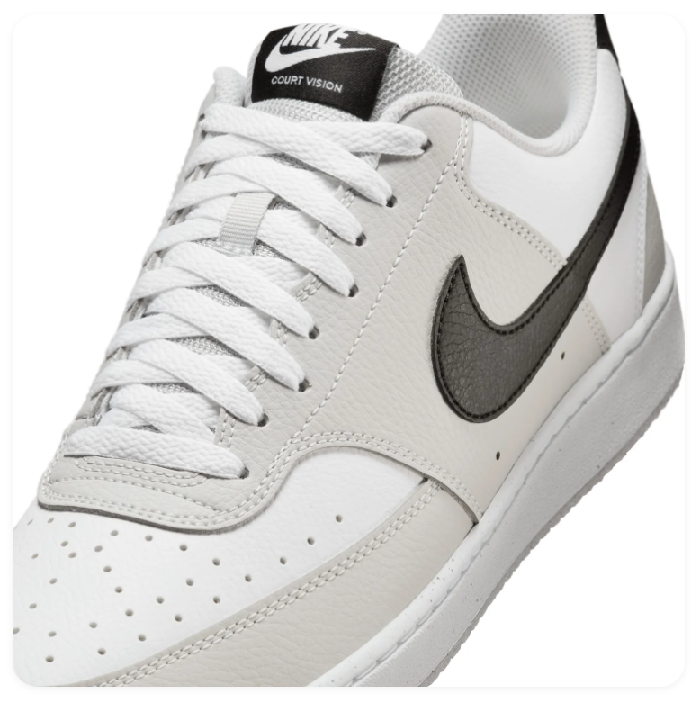 Nike Gamma Force Low White Photon Dust Black Classic Court Sneakers